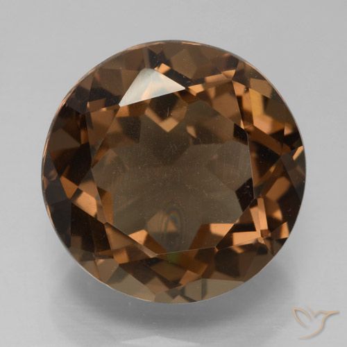 7.46ct Natural Castanho médio Quartzo Fumê, Redondo, VS