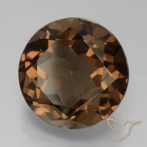 Quartzo Fumê Castanho médio Natural 7.46ct, Redondo, VS