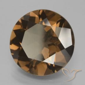 Quartzo Fumê Marrom Natural 8.34ct, Redondo, VS