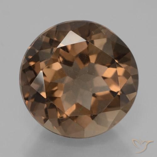 7.40ct Natural Castanho médio Quartzo Fumê, Redondo, VS