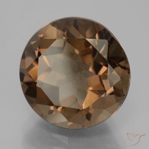 Quartzo Fumê Castanho médio Natural 7.40ct, Redondo, VS