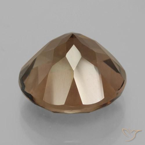 Quartzo Fumê Castanho médio Natural 7.40ct, Redondo, VS