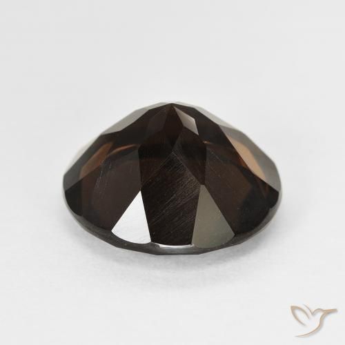 Quartzo Fumê Marrom avermelhado Natural 6.24ct, Redondo, VVS-VS