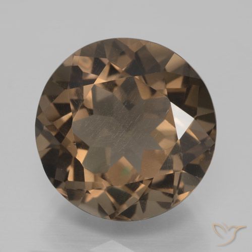 8.14ct Natural Gingerbread Marrom Quartzo Fumê, Redondo, VVS-VS