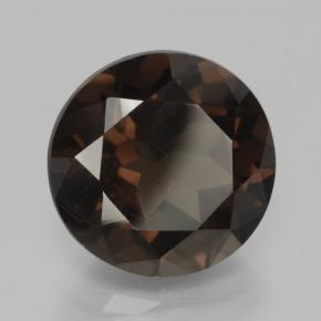 Quartzo fumê marrom natural 5,87ct, corte redondo, VVS-VS