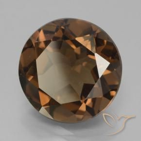 Quartzo Fumê Hickory Brown Natural 6.54ct, Redondo, VVS-VS