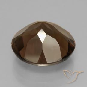 Quartzo Fumê Hickory Brown Natural 6.54ct, Redondo, VVS-VS