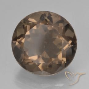 Quartzo Fumê Hickory Brown Natural 7.04ct, Redondo, VVS-VS