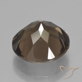 Quartzo Fumê Hickory Brown Natural 7.04ct, Redondo, VVS-VS