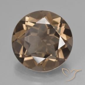 Quartzo Fumê Castanho médio Natural 7.86ct, Redondo, VVS-VS