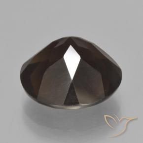 Quartzo Fumê Marrom escuro Natural 6.63ct, Redondo, VVS-VS