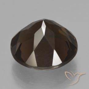 Quartzo Fumê Marrom escuro Natural 8.09ct, Redondo, VVS-VS