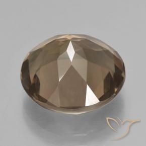 Quartzo Fumê Castanho Terroso Claro Natural 6.75ct, Redondo, VVS-VS