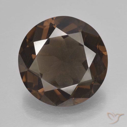 5.46ct Natural Castanho médio Quartzo Fumê, Redondo, VVS-VS