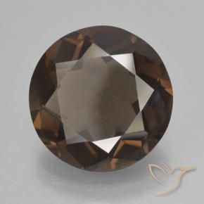 Quartzo Fumê Castanho médio Natural 5.46ct, Redondo, VVS-VS