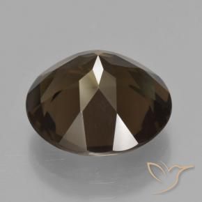 Quartzo Fumê Marrom escuro Natural 7.32ct, Redondo, VVS-VS