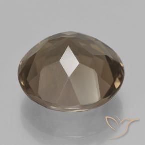 Quartzo Fumê Gingerbread Marrom Natural 7.18ct, Redondo, VVS-VS