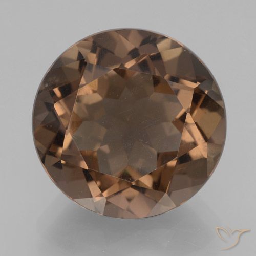 7.27ct Natural Hickory Brown Quartzo Fumê, Redondo, VVS-VS