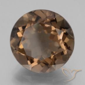 Quartzo Fumê Hickory Brown Natural 7.27ct, Redondo, VVS-VS