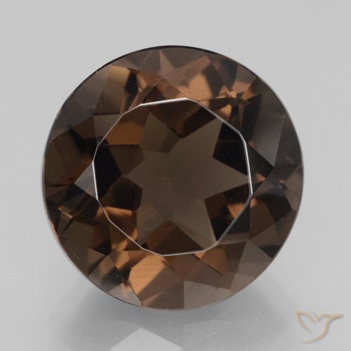 7.05ct Natural Hickory Brown Quartzo Fumê, Redondo, VVS-VS