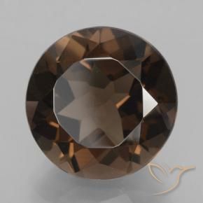 Quartzo Fumê Hickory Brown Natural 7.05ct, Redondo, VVS-VS