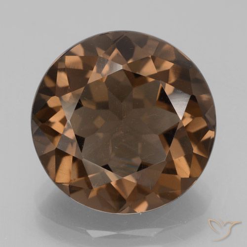 6.51ct Natural Castanho médio Quartzo Fumê, Redondo, VVS-VS