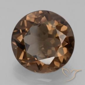 Quartzo Fumê Castanho médio Natural 6.51ct, Redondo, VVS-VS