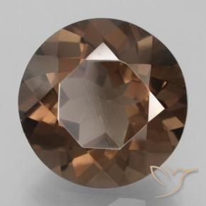 Quartzo Fumê Hickory Brown Natural 8.95ct, Redondo, VS
