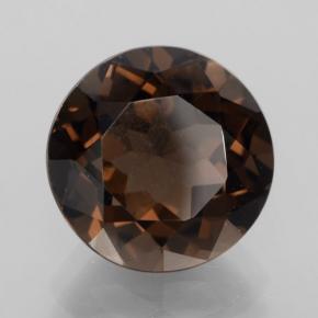 Quartzo fumê marrom natural 4,83ct, corte redondo, VVS-VS