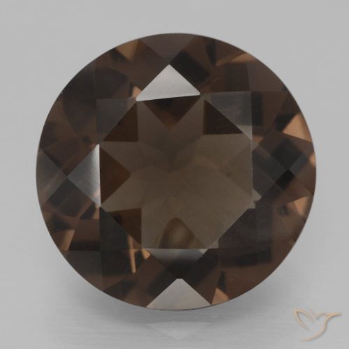 7.20ct Natural Umber Brown Quartzo Fumê, Redondo, VVS-VS