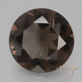 Quartzo Fumê Umber Brown Natural 7.20ct, Redondo, VVS-VS