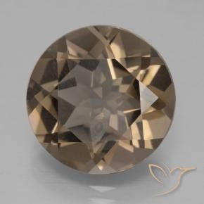 Quartzo Fumê Hickory Brown Natural 7.86ct, Redondo, VVS-VS