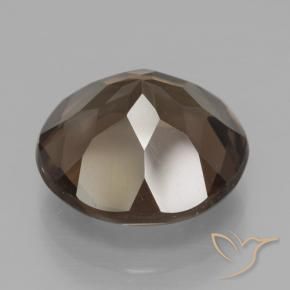 Quartzo Fumê Castanho médio-escuro Natural 6.55ct, Redondo, VVS-VS