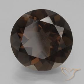 Quartzo Fumê Marrom Chocolate Profundo Natural 8.32ct, Redondo, VVS-VS