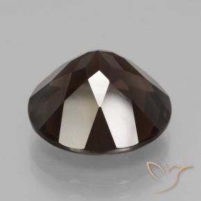 Quartzo Fumê Marrom Chocolate Profundo Natural 8.32ct, Redondo, VVS-VS