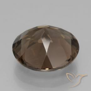 Quartzo Fumê Hickory Brown Natural 6.41ct, Redondo, VVS-VS
