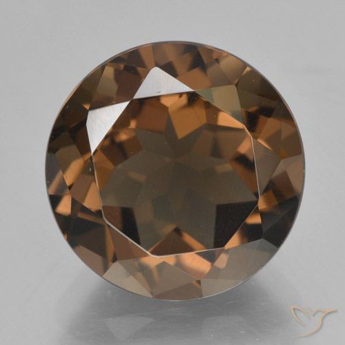7.69ct Natural Castanho médio Quartzo Fumê, Redondo, VVS-VS