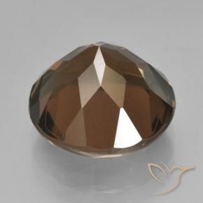 Quartzo Fumê Castanho médio Natural 7.69ct, Redondo, VVS-VS
