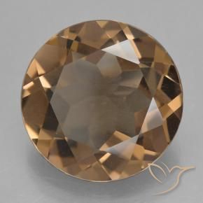 Quartzo Fumê Marrom Quente Natural 7.62ct, Redondo, VS