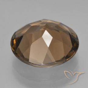 Quartzo Fumê Marrom Quente Natural 7.62ct, Redondo, VS