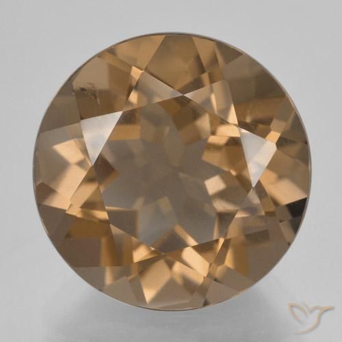 8.72ct Natural Marrom claro Quartzo Fumê, Redondo, VS