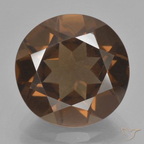 7.45ct Natural Castanho médio Quartzo Fumê, Redondo, VS