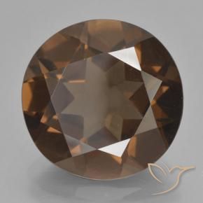 Quartzo Fumê Castanho médio Natural 7.45ct, Redondo, VS