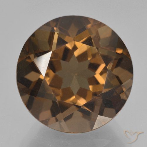 8.99ct Natural Castanho médio Quartzo Fumê, Redondo, VVS-VS