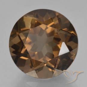 Quartzo Fumê Castanho médio Natural 8.99ct, Redondo, VVS-VS