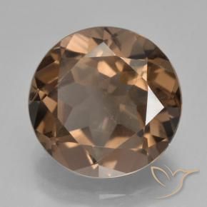 Quartzo Fumê Marrom Quente Natural 6.62ct, Redondo, VS