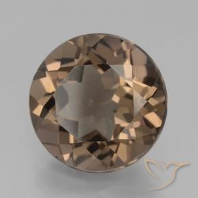 Quartzo Fumê Castanho médio Natural 8.47ct, Redondo, VVS-VS