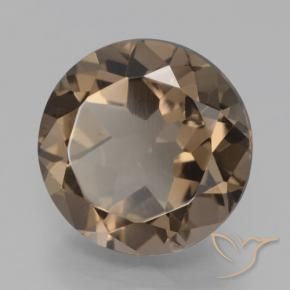 Quartzo Fumê Castanho médio Natural 6.59ct, Redondo, VVS-VS