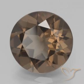 Quartzo Fumê Castanho médio Natural 7.46ct, Redondo, VVS-VS