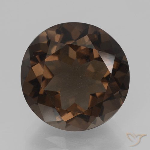 7.58ct Natural Castanho médio Quartzo Fumê, Redondo, VVS-VS